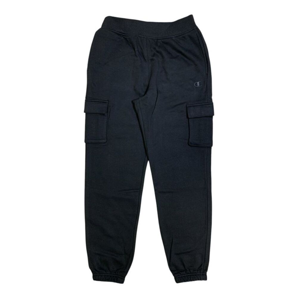 Champion Women's Fleece Cargo Pant, Relaxed Fit, Soft Cotton/Poly Blend - Black